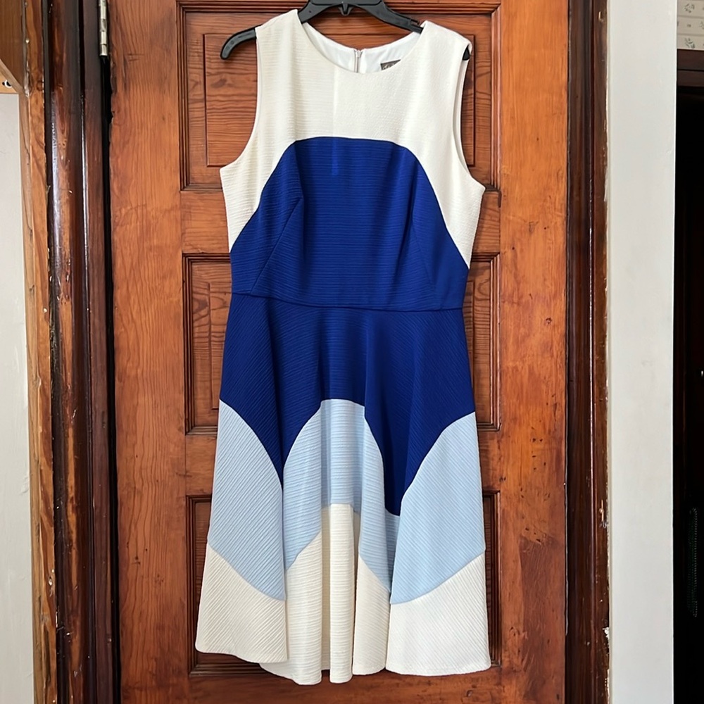 Taylor Blue Fit and Flare Dress
